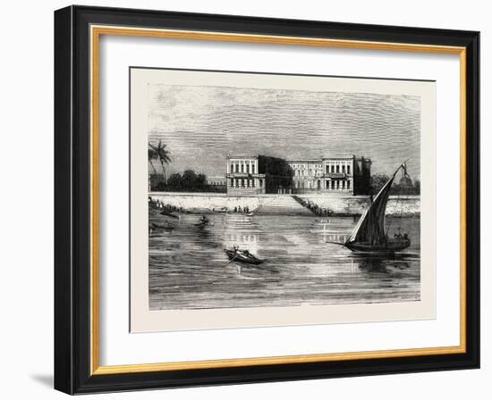 The Summer Palace of the Viceroy at Cairo Egypt, 1882-null-Framed Giclee Print