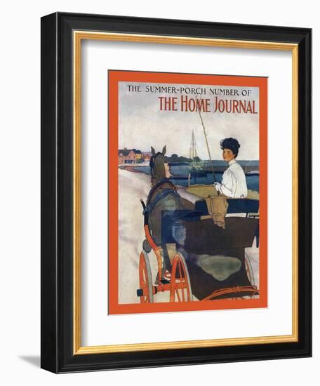 The Summer-Porch Number Of Sammy's Home Journal-Edward Penfield-Framed Art Print