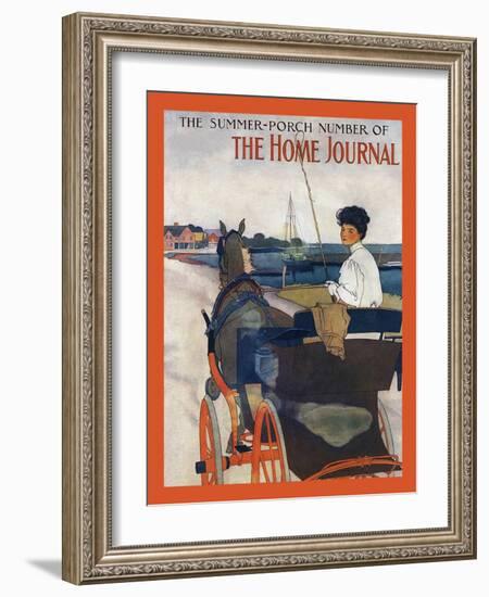 The Summer-Porch Number Of Sammy's Home Journal-Edward Penfield-Framed Art Print