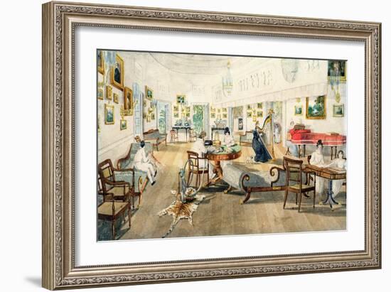 The Summer Room in the Artist's House at Patna, India, 11 September 1824-Charles D'oyly-Framed Giclee Print