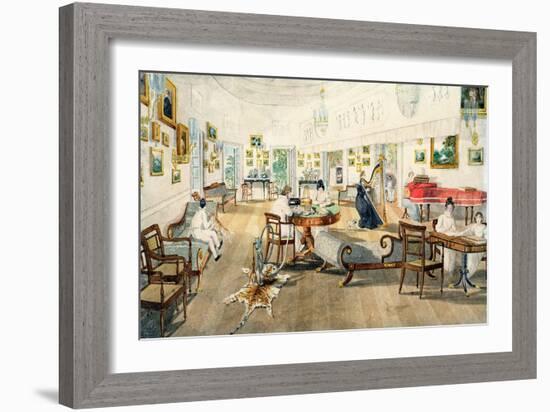 The Summer Room in the Artist's House at Patna, India, 11 September 1824-Charles D'oyly-Framed Giclee Print
