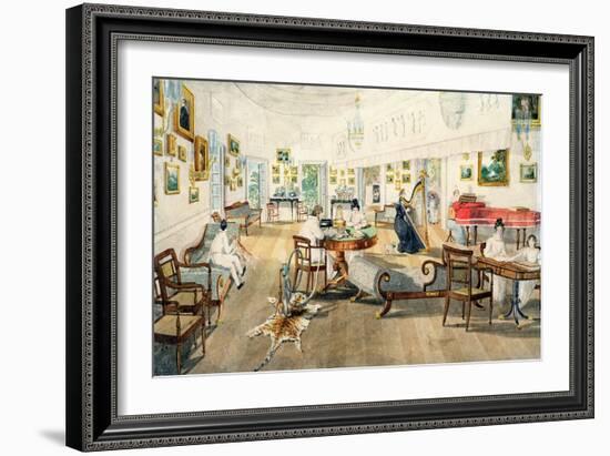 The Summer Room in the Artist's House at Patna, India, 11 September 1824-Charles D'oyly-Framed Giclee Print