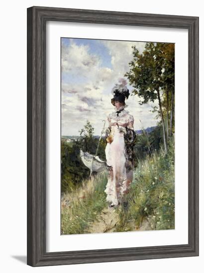 The Summer Stroll, 1873-Giovanni Boldini-Framed Giclee Print