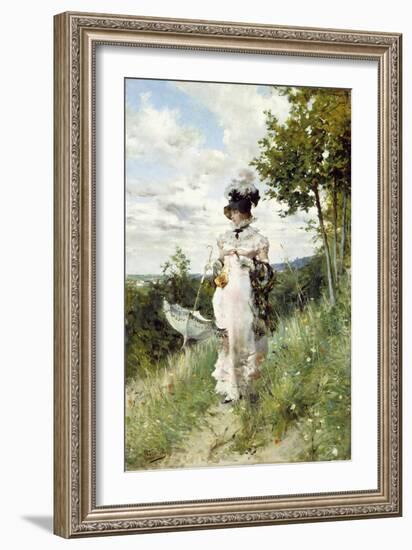 The Summer Stroll-Giovanni Boldini-Framed Giclee Print