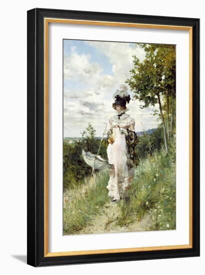 The Summer Stroll-Giovanni Boldini-Framed Giclee Print
