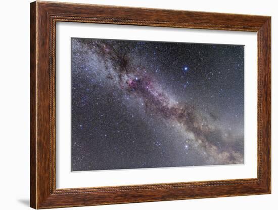 The Summer Triangle Stars in the Milky Way Through Cygnus, Lyra and Aquila-null-Framed Photographic Print