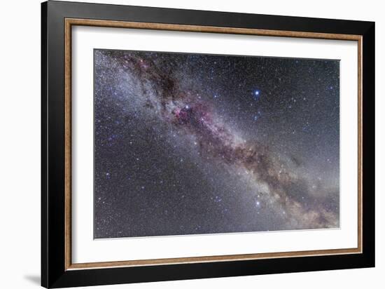 The Summer Triangle Stars in the Milky Way Through Cygnus, Lyra and Aquila-null-Framed Photographic Print