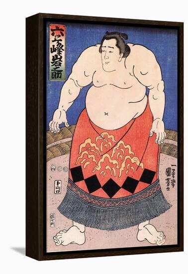 The Sumo Wrestler 2-Kuniyoshi Utagawa-Framed Premier Image Canvas
