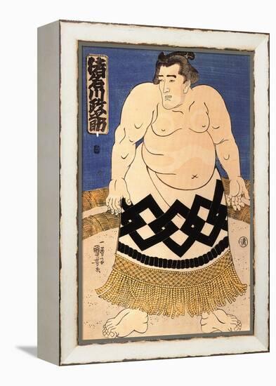 The Sumo Wrestler-Kuniyoshi Utagawa-Framed Premier Image Canvas