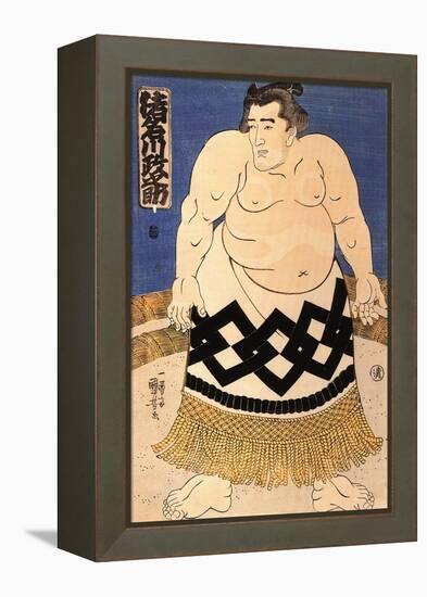 The Sumo Wrestler-Kuniyoshi Utagawa-Framed Premier Image Canvas