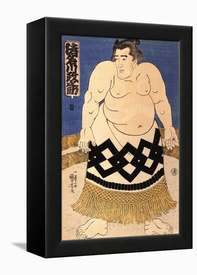 The Sumo Wrestler-Kuniyoshi Utagawa-Framed Premier Image Canvas