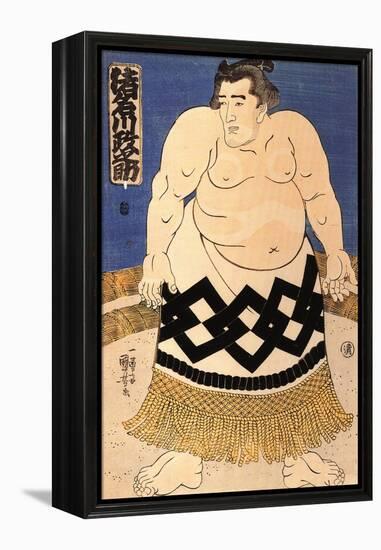 The Sumo Wrestler-Kuniyoshi Utagawa-Framed Premier Image Canvas