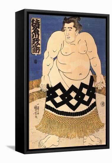 The Sumo Wrestler-Kuniyoshi Utagawa-Framed Premier Image Canvas