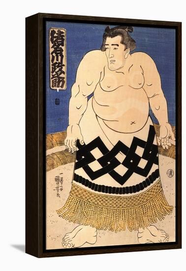 The Sumo Wrestler-Kuniyoshi Utagawa-Framed Premier Image Canvas