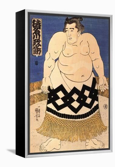 The Sumo Wrestler-Kuniyoshi Utagawa-Framed Premier Image Canvas