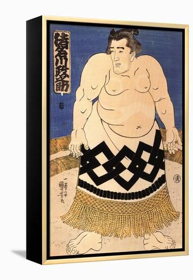 The Sumo Wrestler-Kuniyoshi Utagawa-Framed Premier Image Canvas