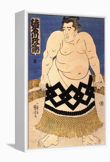 The Sumo Wrestler-Kuniyoshi Utagawa-Framed Premier Image Canvas