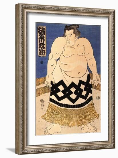 The Sumo Wrestler-Kuniyoshi Utagawa-Framed Giclee Print