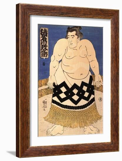 The Sumo Wrestler-Kuniyoshi Utagawa-Framed Giclee Print