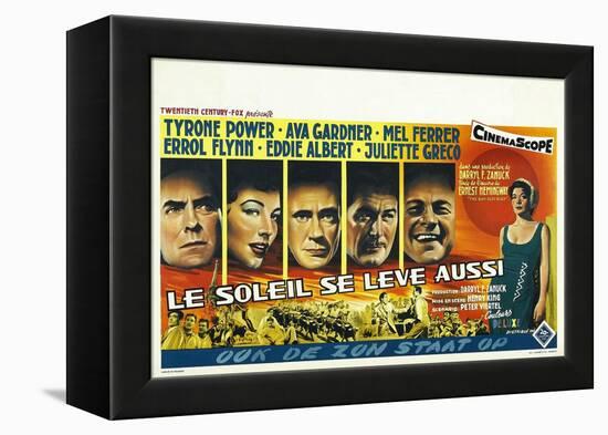 The Sun Also Rises, Belgian Movie Poster, 1957-null-Framed Stretched Canvas