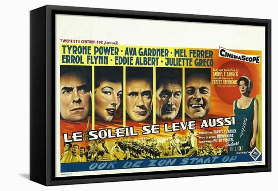 The Sun Also Rises, Belgian Movie Poster, 1957-null-Framed Stretched Canvas