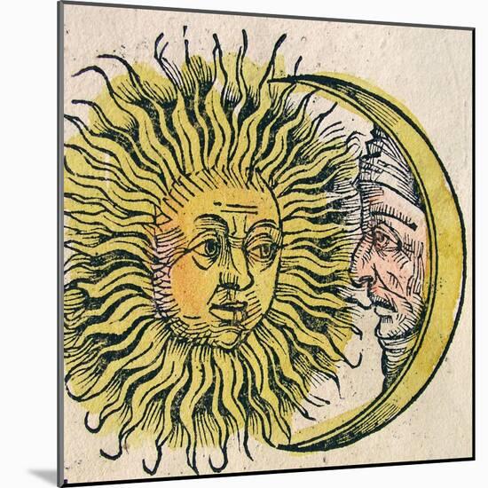 The Sun and Moon, Published in the Nuremberg Chronicle, 1493-null-Mounted Giclee Print