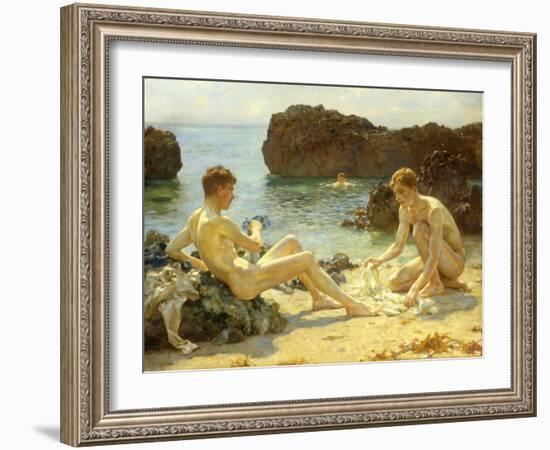 The Sun Bathers-Henry Scott Tuke-Framed Giclee Print