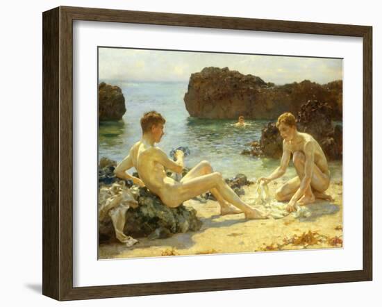 The Sun Bathers-Henry Scott Tuke-Framed Giclee Print