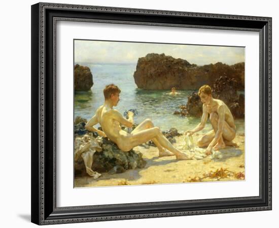 The Sun Bathers-Henry Scott Tuke-Framed Giclee Print