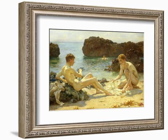 The Sun Bathers-Henry Scott Tuke-Framed Giclee Print