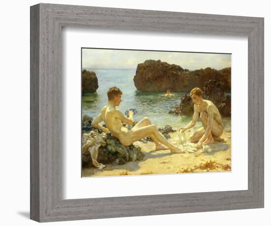 The Sun Bathers-Henry Scott Tuke-Framed Giclee Print