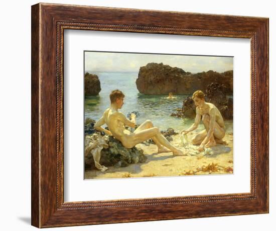 The Sun Bathers-Henry Scott Tuke-Framed Giclee Print