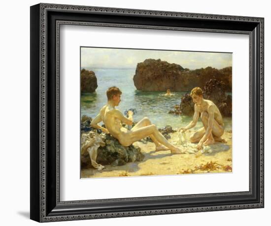 The Sun Bathers-Henry Scott Tuke-Framed Giclee Print