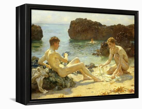 The Sun Bathers-Henry Scott Tuke-Framed Premier Image Canvas