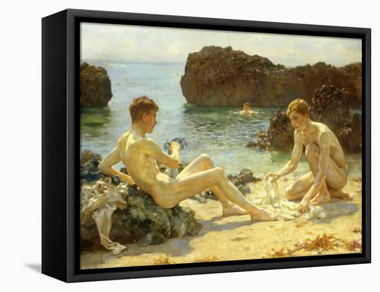 The Sun Bathers-Henry Scott Tuke-Framed Premier Image Canvas