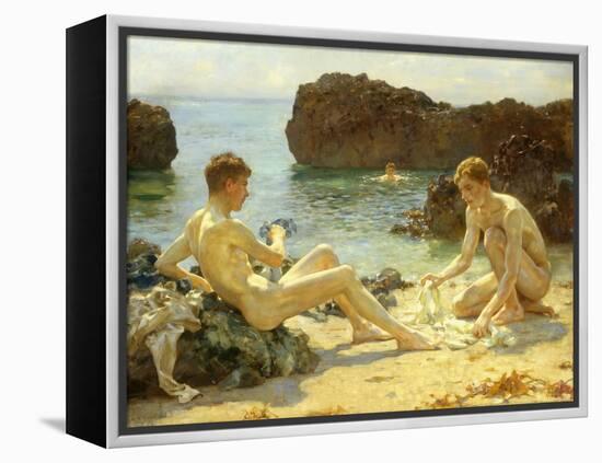 The Sun Bathers-Henry Scott Tuke-Framed Premier Image Canvas