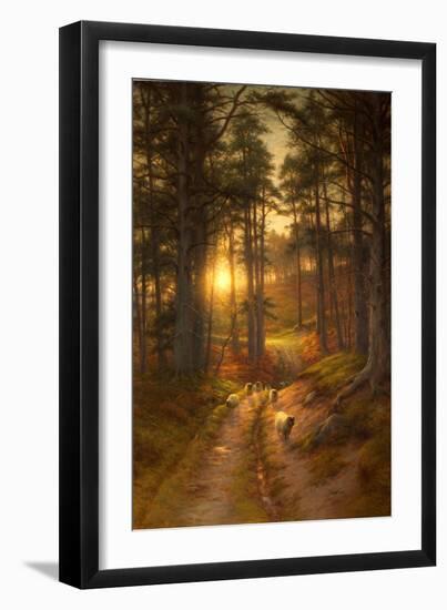 The Sun Fast Sinks in the West-Joseph Farquharson-Framed Giclee Print