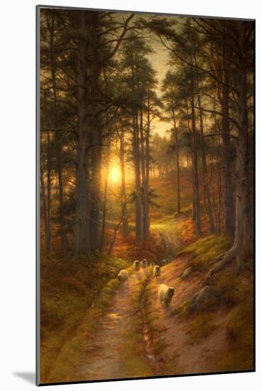 The Sun Fast Sinks in the West-Joseph Farquharson-Mounted Giclee Print