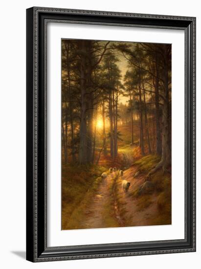 The Sun Fast Sinks in the West-Joseph Farquharson-Framed Giclee Print