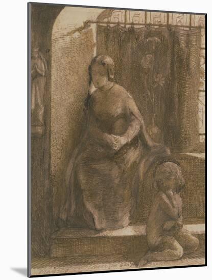 The Sun May Shine A We Be Cold, 1848 (Pen & Brown Ink on Paper)-Dante Gabriel Charles Rossetti-Mounted Giclee Print
