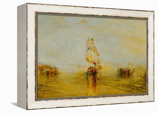 The " Sun of Venice" going to sea-Joseph Mallord William Turner-Framed Premier Image Canvas