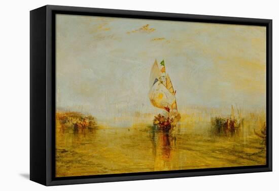 The " Sun of Venice" going to sea-Joseph Mallord William Turner-Framed Premier Image Canvas