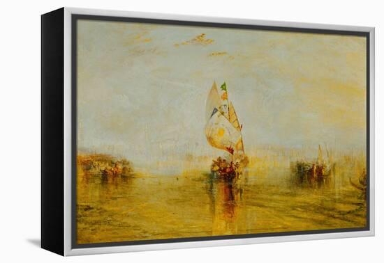The " Sun of Venice" going to sea-Joseph Mallord William Turner-Framed Premier Image Canvas