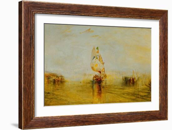 The " Sun of Venice" going to sea-Joseph Mallord William Turner-Framed Giclee Print