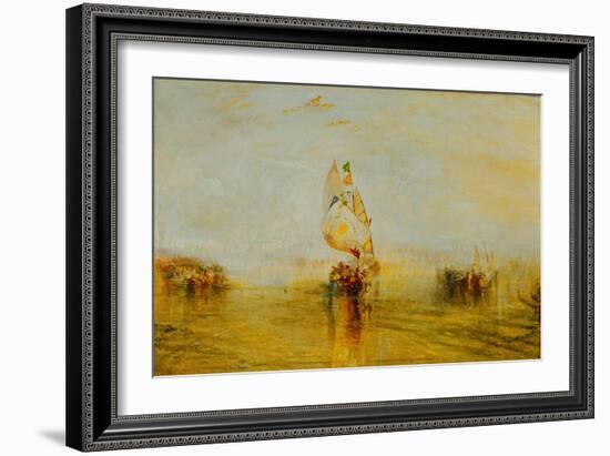 The " Sun of Venice" going to sea-Joseph Mallord William Turner-Framed Giclee Print