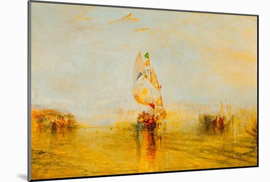 The Sun of Venice Setting Sail, 1843-J M W Turner-Mounted Giclee Print