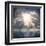 The Sun on Dramatic Sky over Sea-Kletr-Framed Art Print