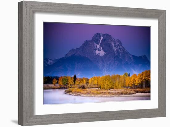 The Sun Rises Through Wildfire Haze At In Grand Teton National Park Near Jackson, Wyoming-Jay Goodrich-Framed Photographic Print