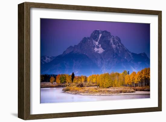 The Sun Rises Through Wildfire Haze At In Grand Teton National Park Near Jackson, Wyoming-Jay Goodrich-Framed Photographic Print