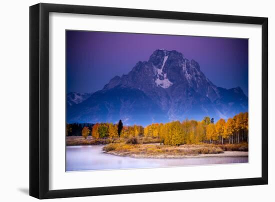 The Sun Rises Through Wildfire Haze At In Grand Teton National Park Near Jackson, Wyoming-Jay Goodrich-Framed Photographic Print